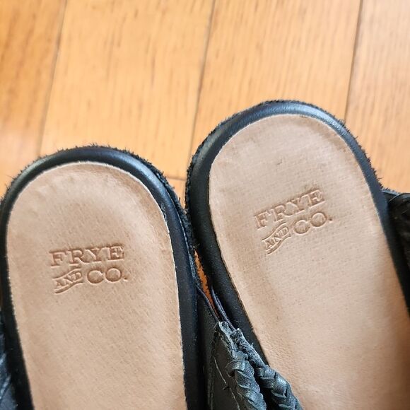 FRYE AND CO. Black Suede Mules - Women's Size 9 - Picture 2 of 6